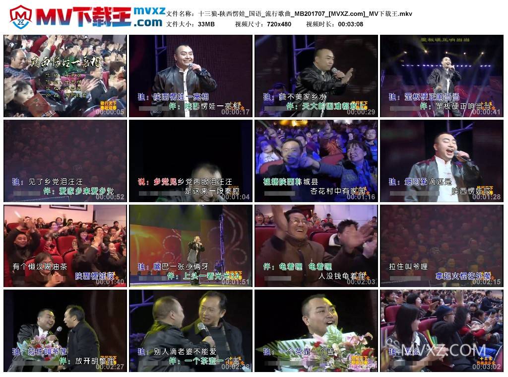 十三狼-陕西愣娃_国语_流行歌曲_MB201707